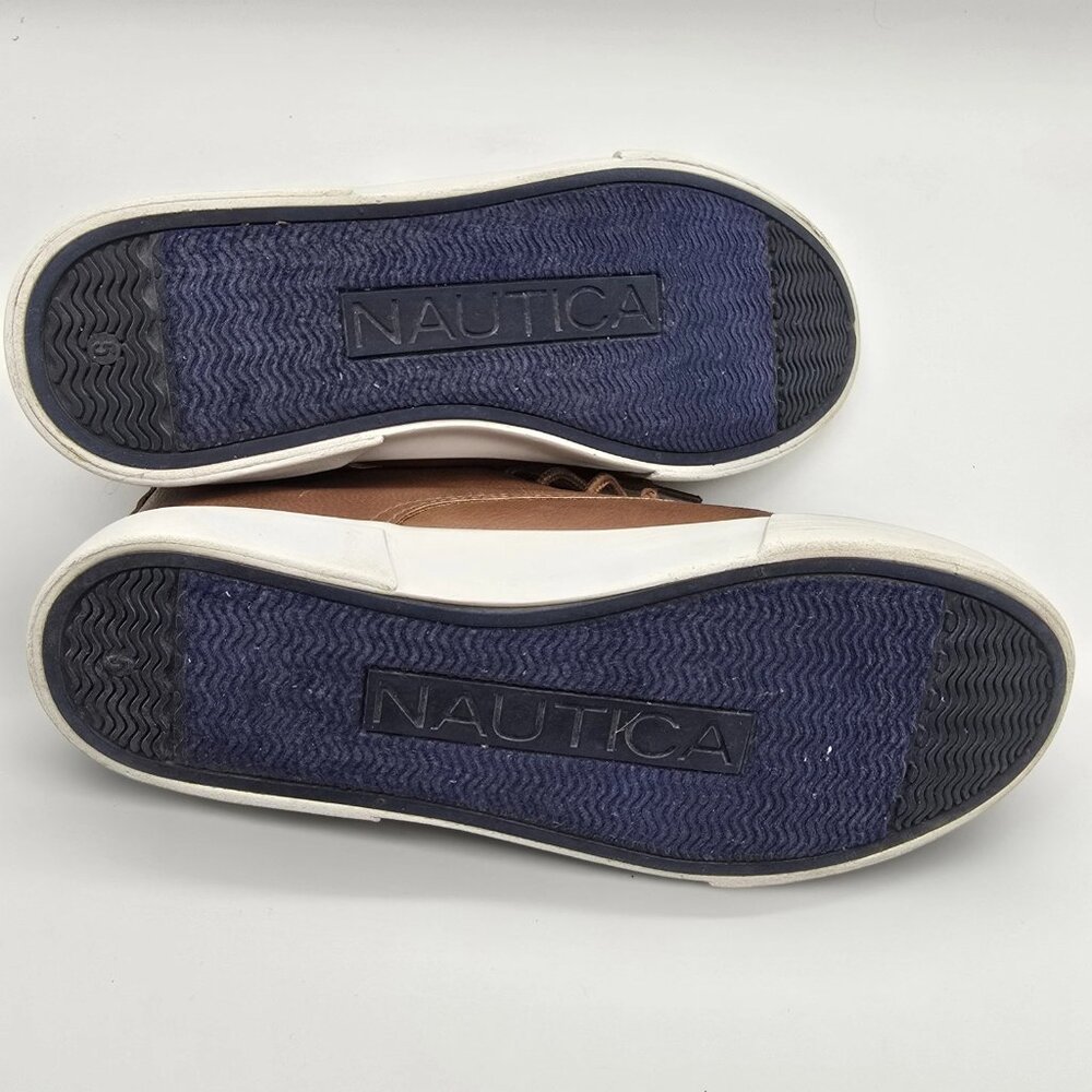 Boys Brown High Top Sneakers Size 5 Nautica - Picture 5 of 6